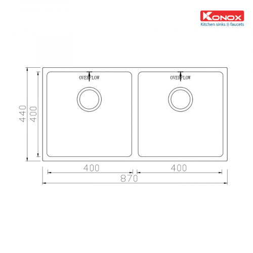 Chậu rửa bát Undermount Sink Cube 8744DU